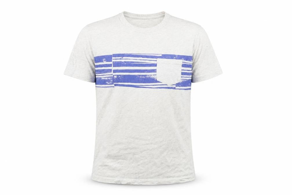 GAP Men's White XS Striped Cotton T-Shirt