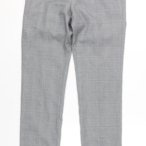Next Men's Grey Check Chino Trousers, Size 28