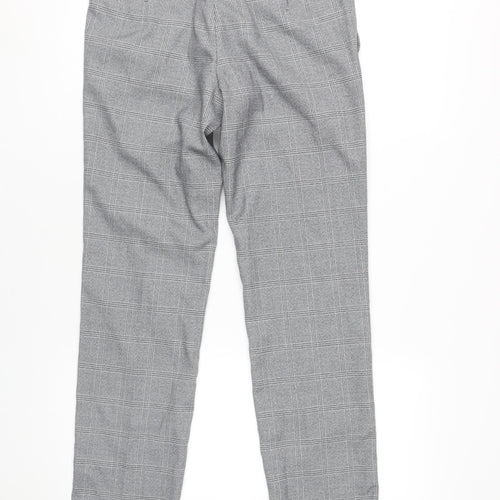 Next Men's Grey Check Chino Trousers, Size 28