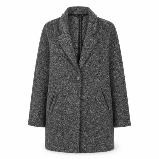 Front view of Next Women's Grey Mid-Length Coat, size 14