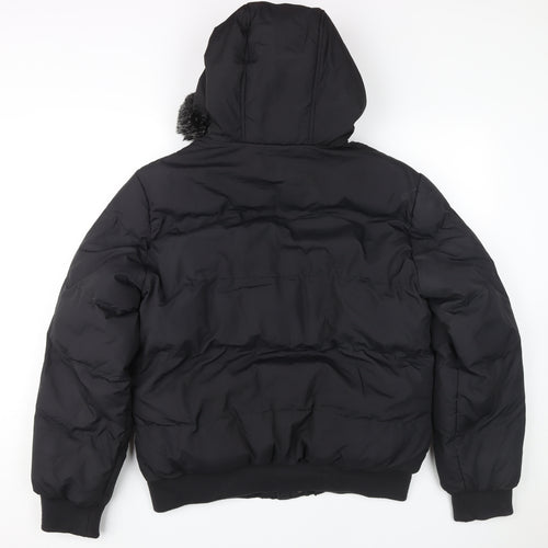 Closure London Men's Black Puffer Jacket L Hooded