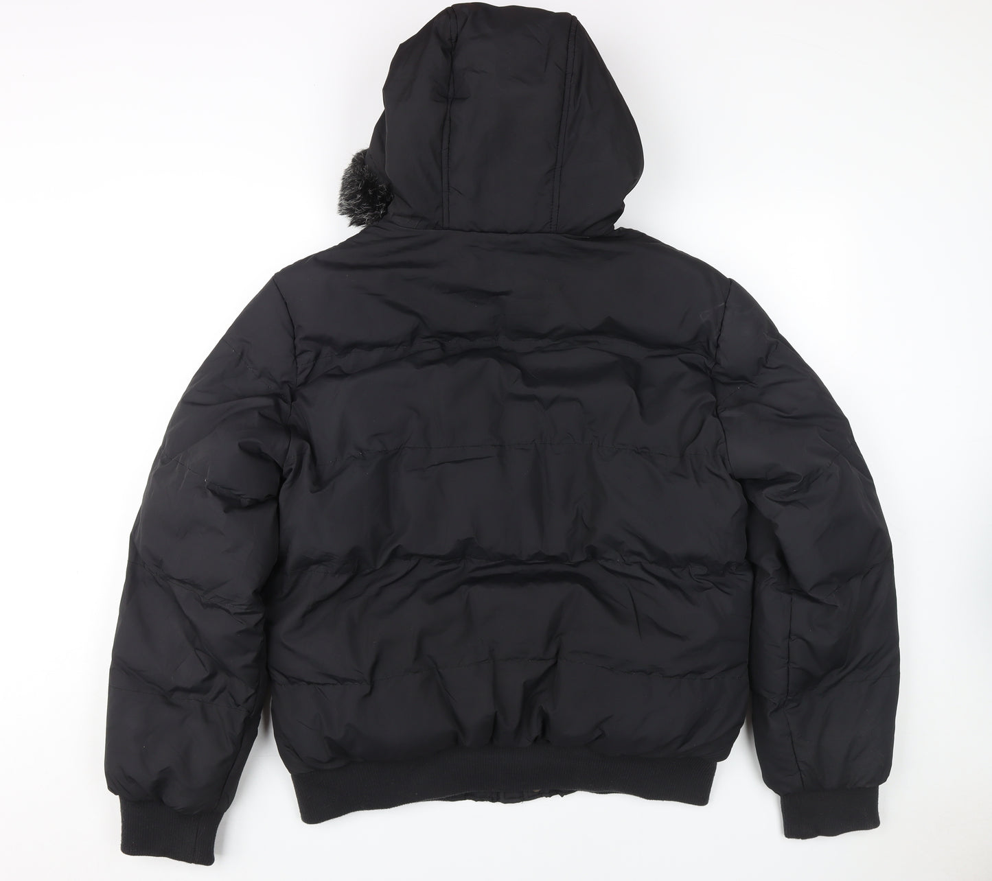 Closure London Men's Black Puffer Jacket L Hooded