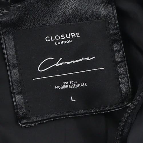Closure London Men's Black Puffer Jacket L Hooded