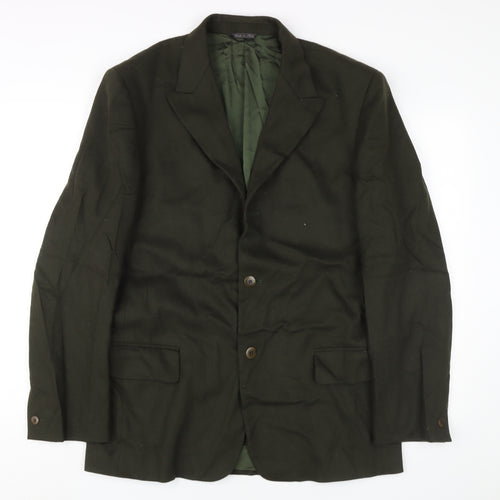 Gianni Versace Men's Green Blazer 48 Italian Wool Vintage