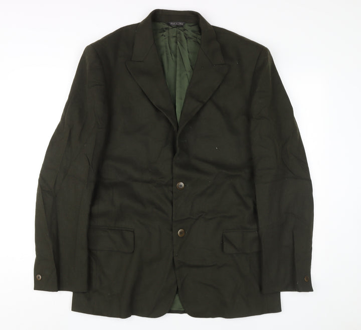 Gianni Versace Men's Green Blazer 48 Italian Wool Vintage