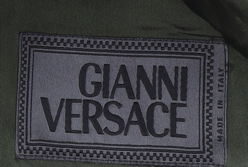 Gianni Versace Men's Green Blazer 48 Italian Wool Vintage