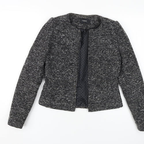 Next Women's Black Tweed Jacket Size 8 Business Casual