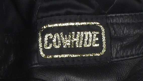 Nice London Women's Black Leather Biker Jacket Size 14