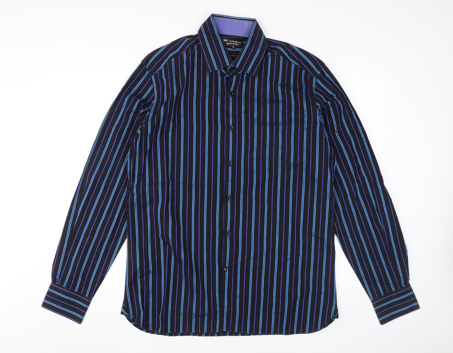 Marks and Spencer Men's Multicoloured Striped Shirt