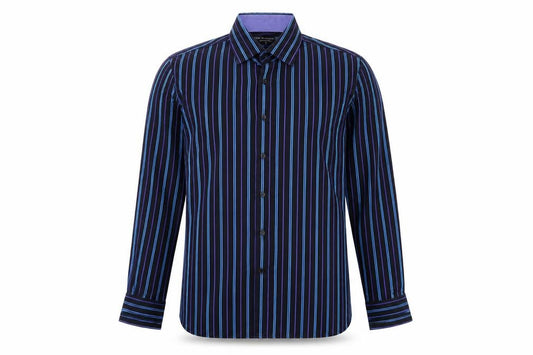 Front view of Marks & Spencer Men's Multicoloured Striped Shirt