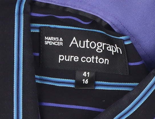 Marks and Spencer Men's Multicoloured Striped Shirt