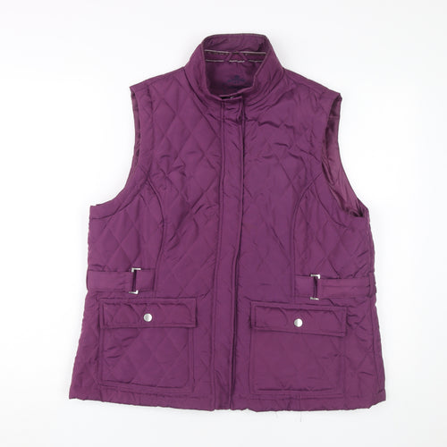 Dash Women's Purple Quilted Waistcoat, Size 18, Casual