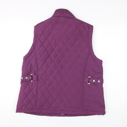 Dash Women's Purple Quilted Waistcoat, Size 18, Casual