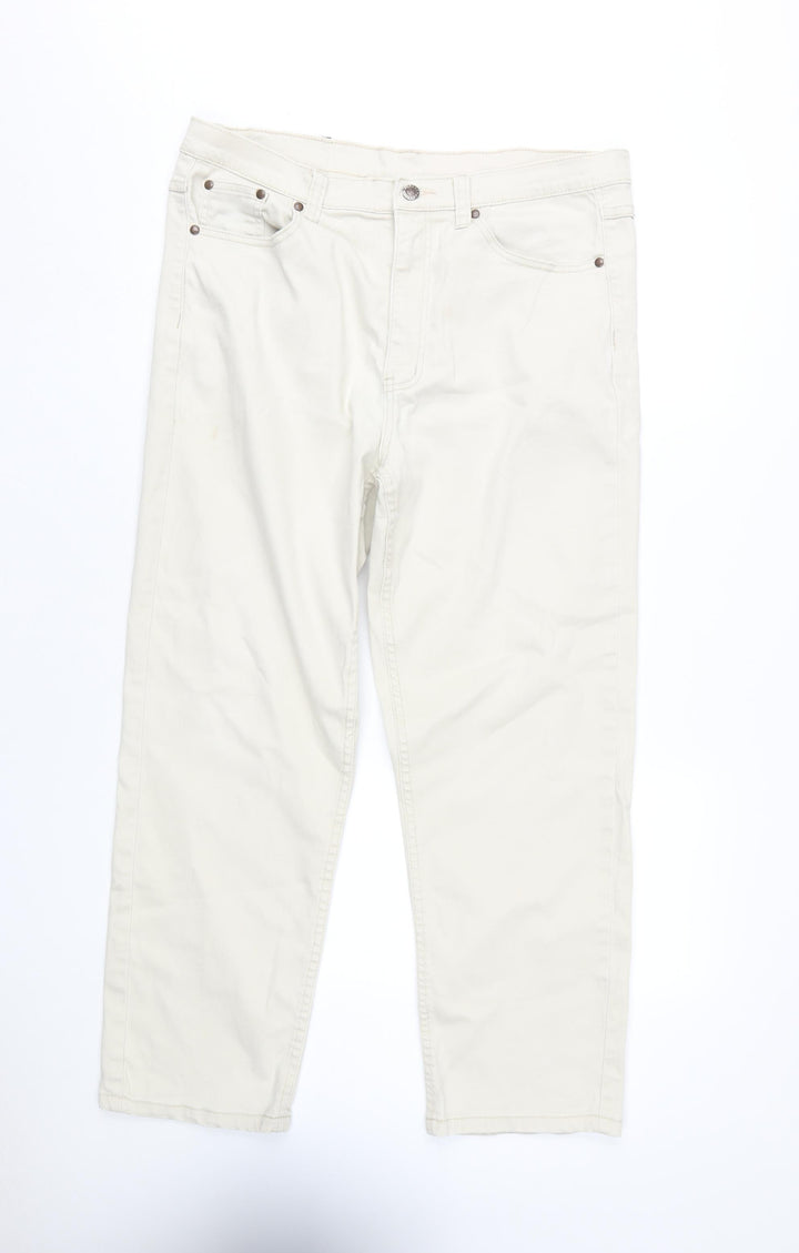 Cotton Traders Men's Ivory Straight Jeans - Size 36