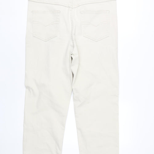 Cotton Traders Men's Ivory Straight Jeans - Size 36