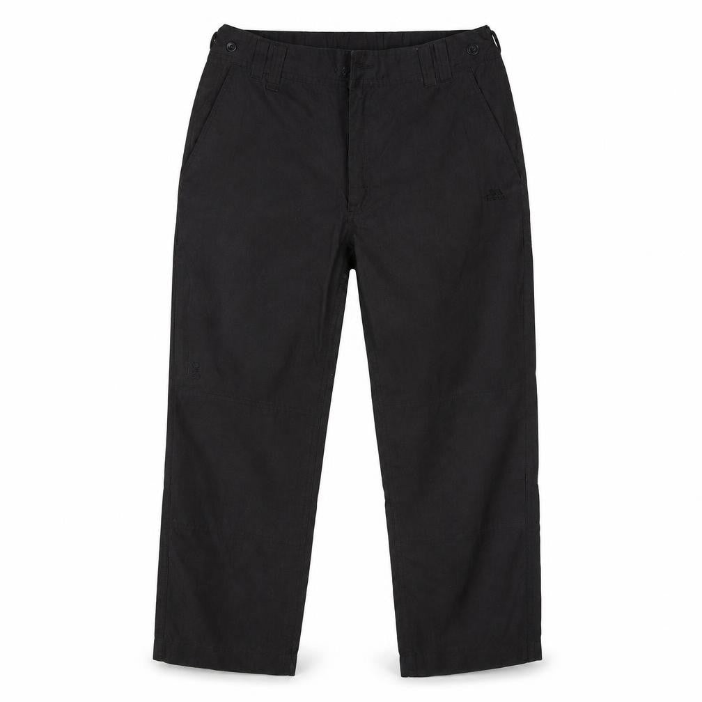 Front view of Trespass Men's Black Cargo Trousers, size S