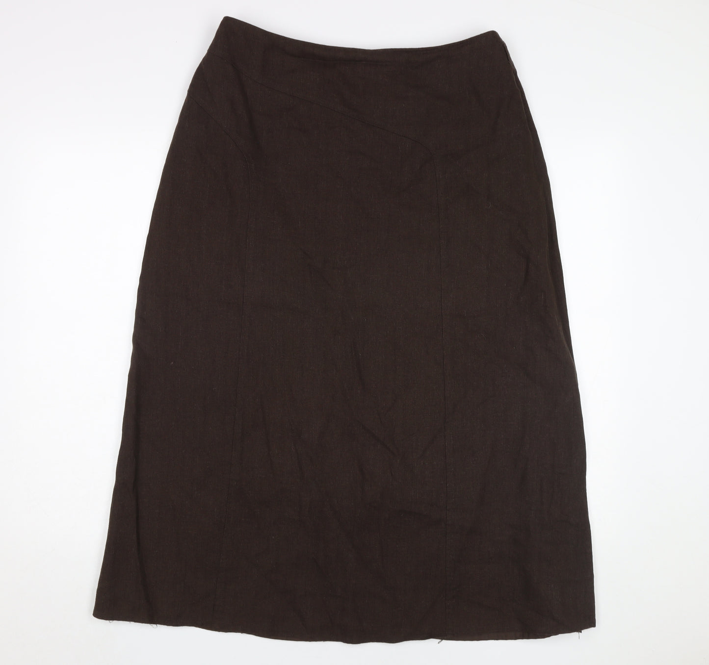Style by EWM Women's Brown Midi Pencil Skirt Size 14