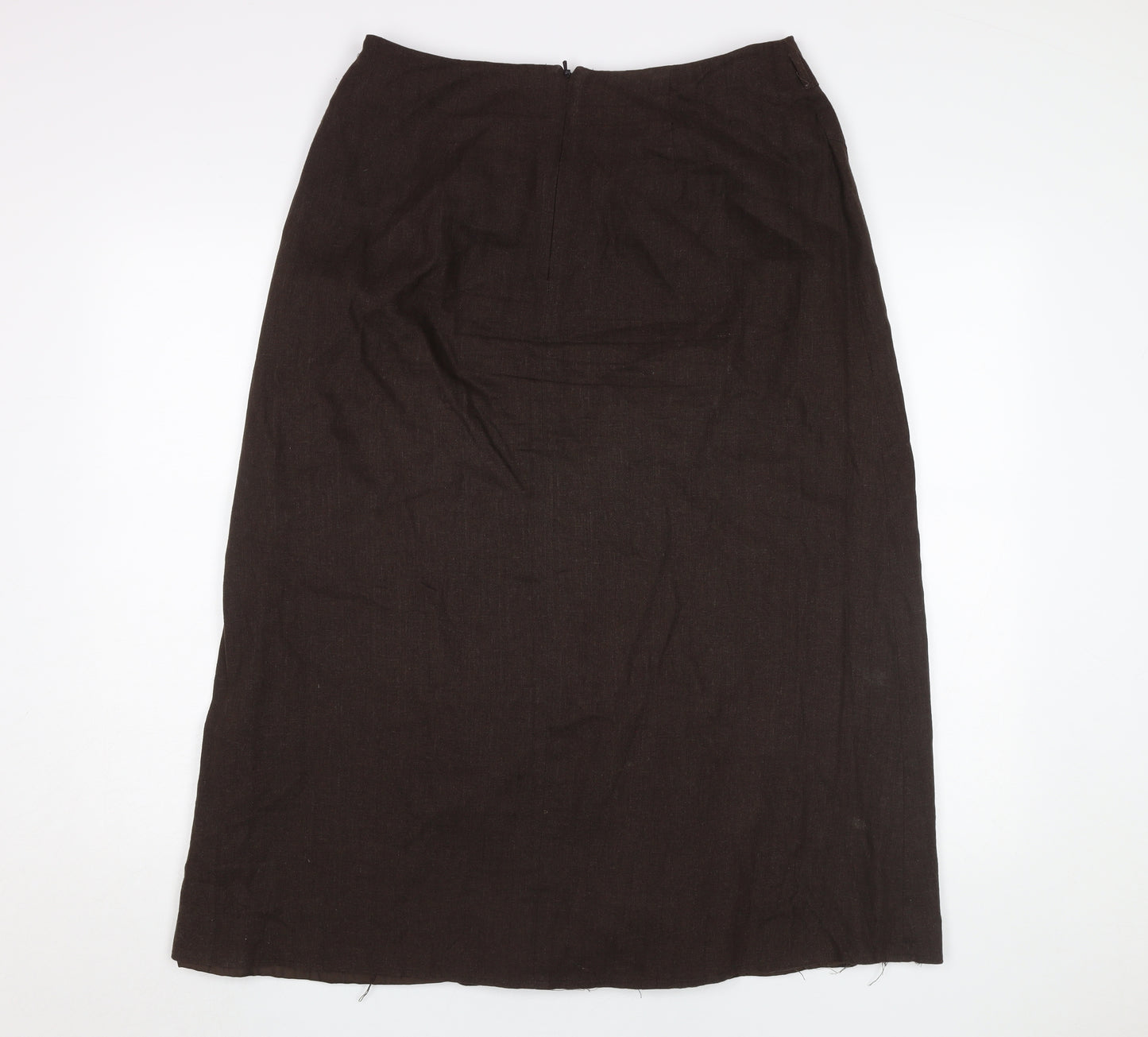 Style by EWM Women's Brown Midi Pencil Skirt Size 14