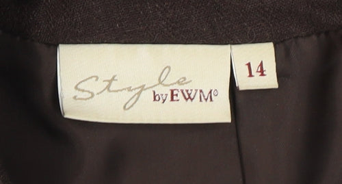 Style by EWM Women's Brown Midi Pencil Skirt Size 14