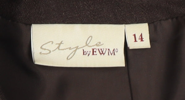 Style by EWM Women's Brown Midi Pencil Skirt Size 14