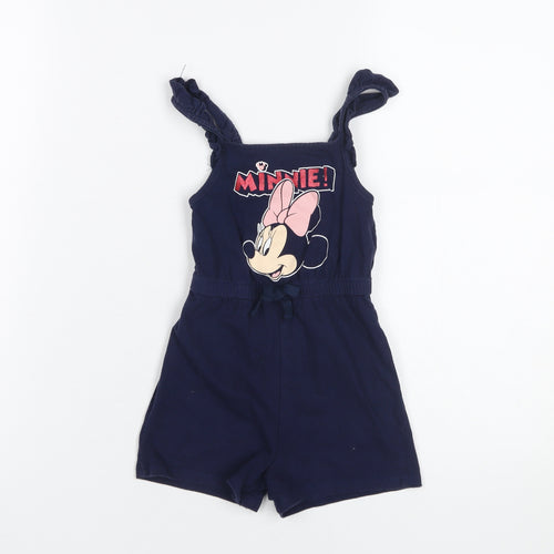 Disney Girls Blue Minnie Mouse Playsuit, 2-3 Years