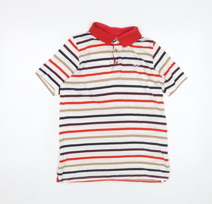 American Eagle Women's Multicoloured Polo Shirt S
