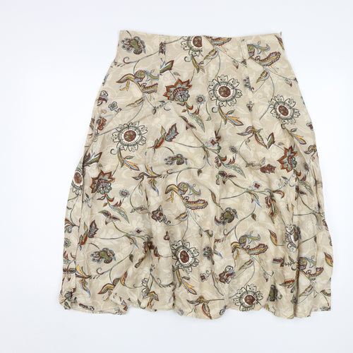 Marks and Spencer Women's Beige Long Floral Skirt Size 18