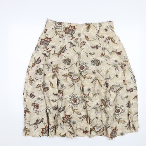 Marks and Spencer Women's Beige Long Floral Skirt Size 18