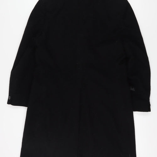 Men's Vintage Black Cashmere Overcoat - Classic Formal
