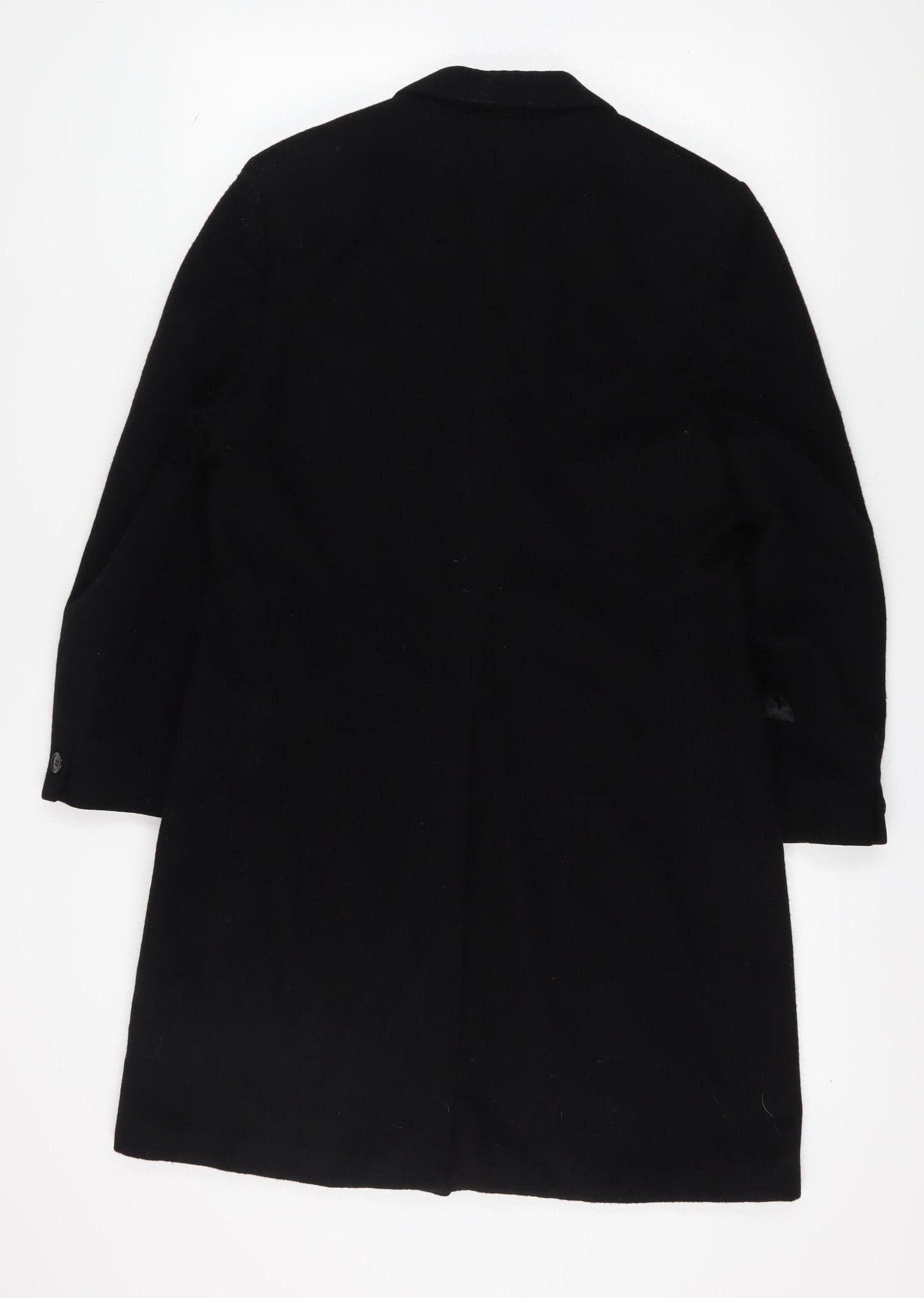 Men's Vintage Black Cashmere Overcoat - Classic Formal