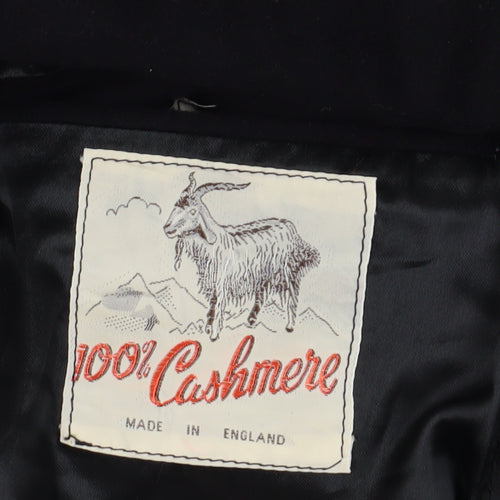 Men's Vintage Black Cashmere Overcoat - Classic Formal