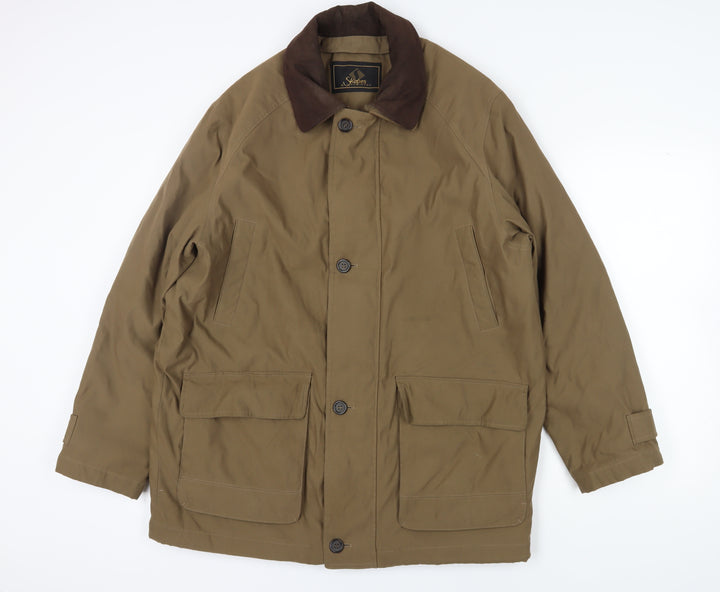 Skopes Men's Brown Polyester Jacket, Mid-Length