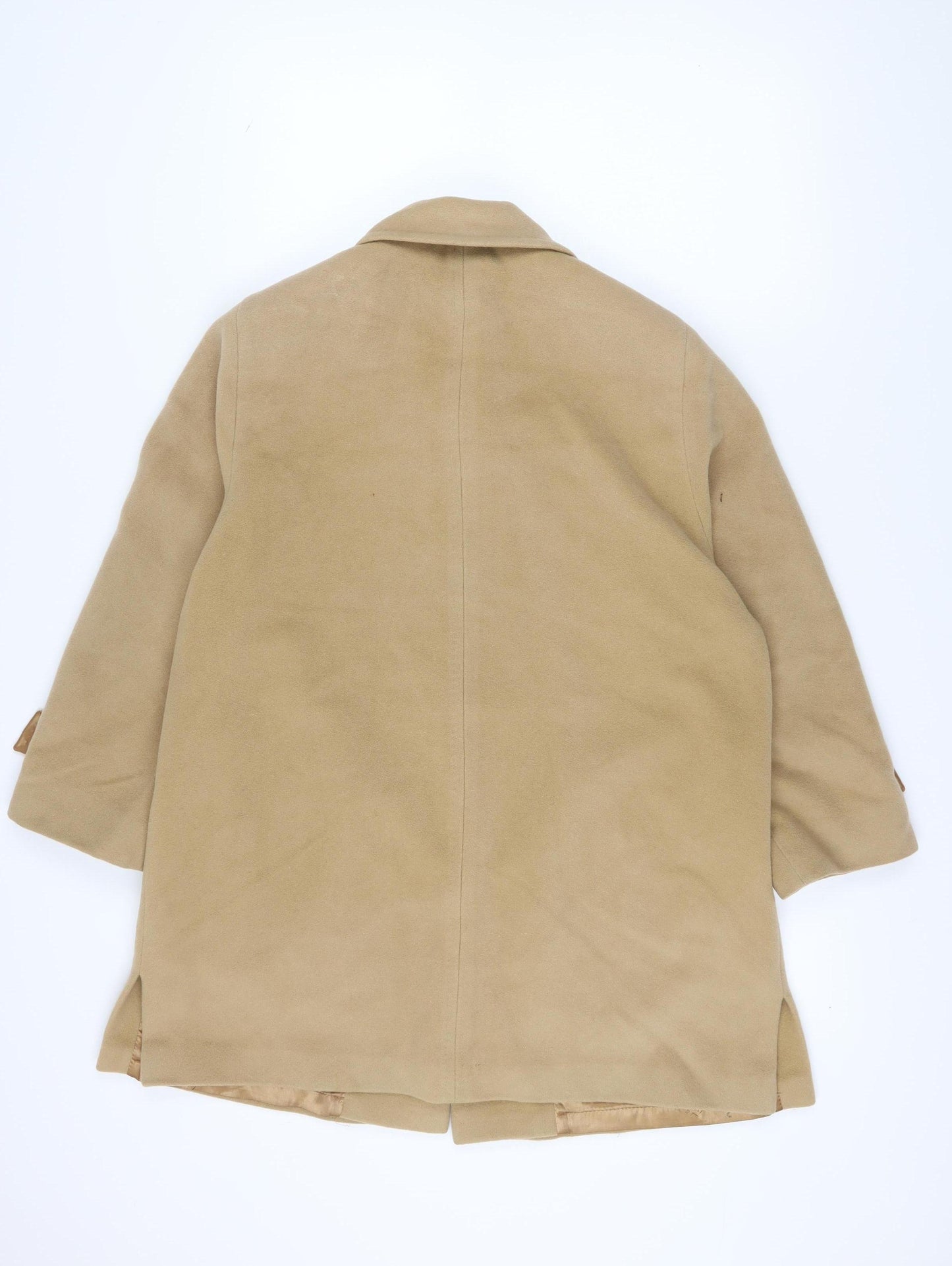 Hensel Beige Wool Angora Women's Mid-Length Overcoat
