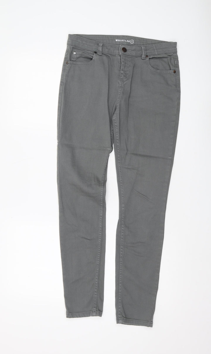 Whistles Women's Grey Skinny Jeans, Size 8