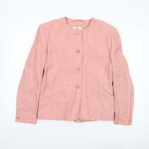 Viyella Women's Pink Blazer Size 10, Elegant and Stylish