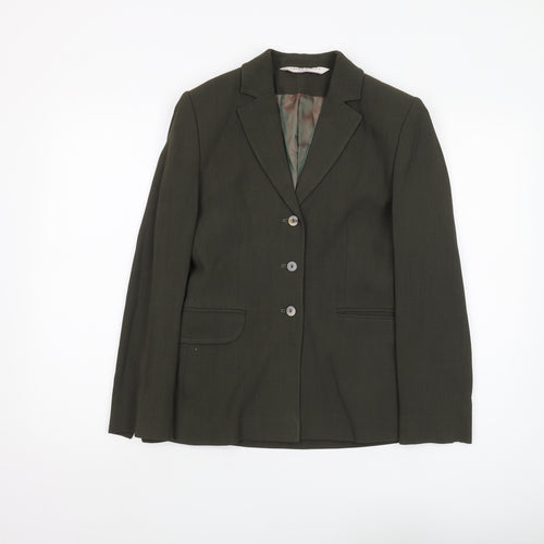Laura Ashley Women's Green Suit Jacket Size 10 Petites
