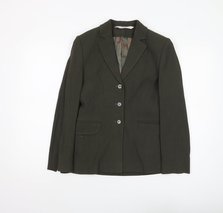 Laura Ashley Women's Green Suit Jacket Size 10 Petites