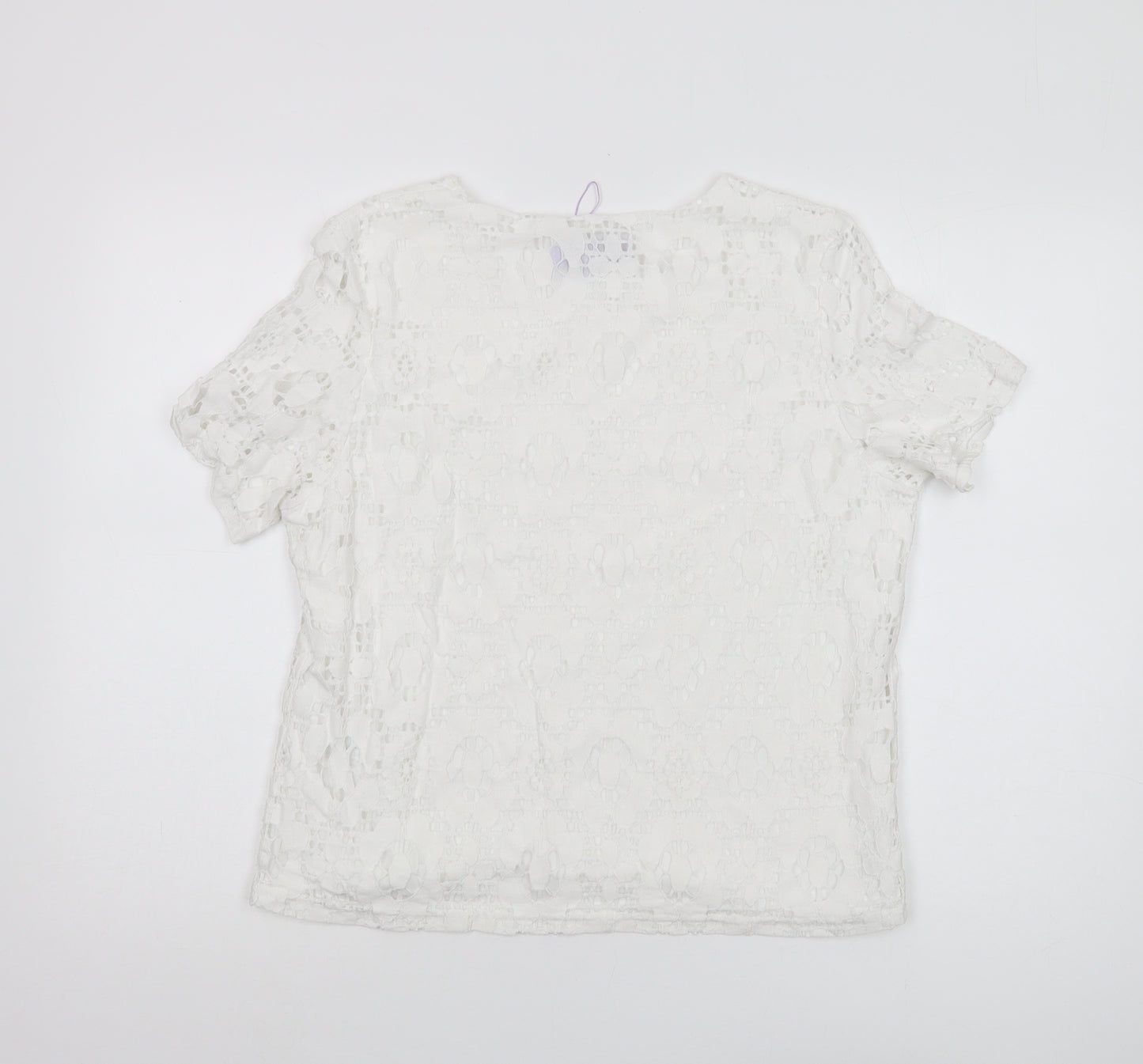 Honor Millburn Women's White Lace Blouse - Size 16