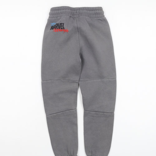Marvel Boys Grey Joggers - Spiderman Print, Size S