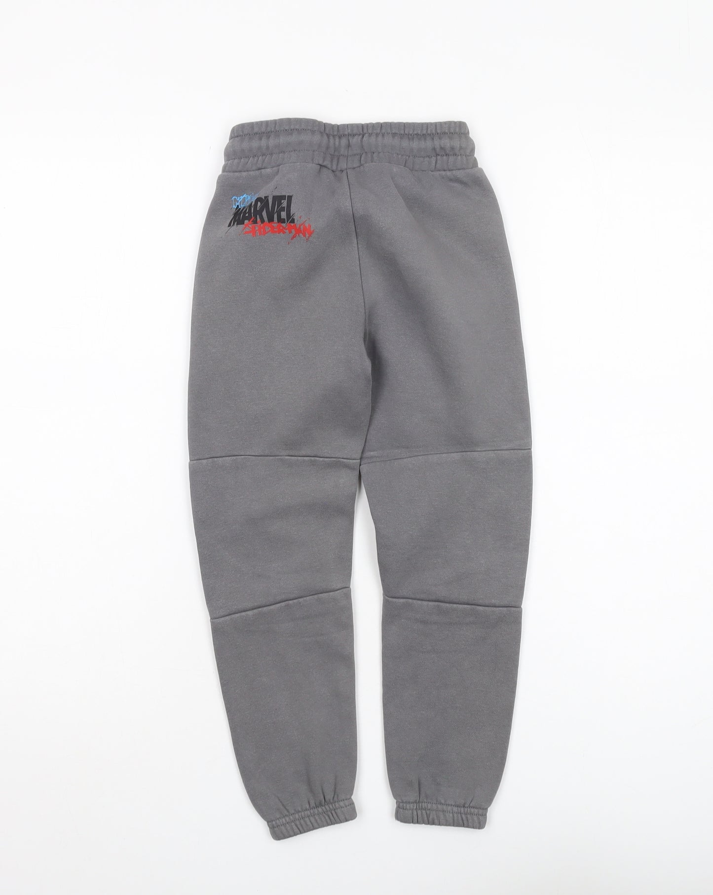 Marvel Boys Grey Joggers - Spiderman Print, Size S