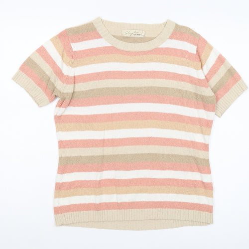 EWM Women's Multicoloured Striped Pullover Jumper M