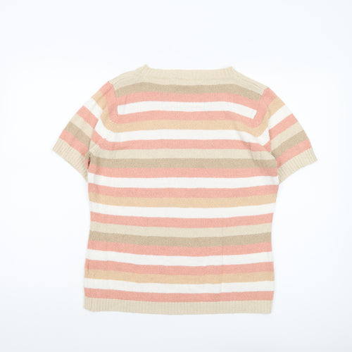 EWM Women's Multicoloured Striped Pullover Jumper M