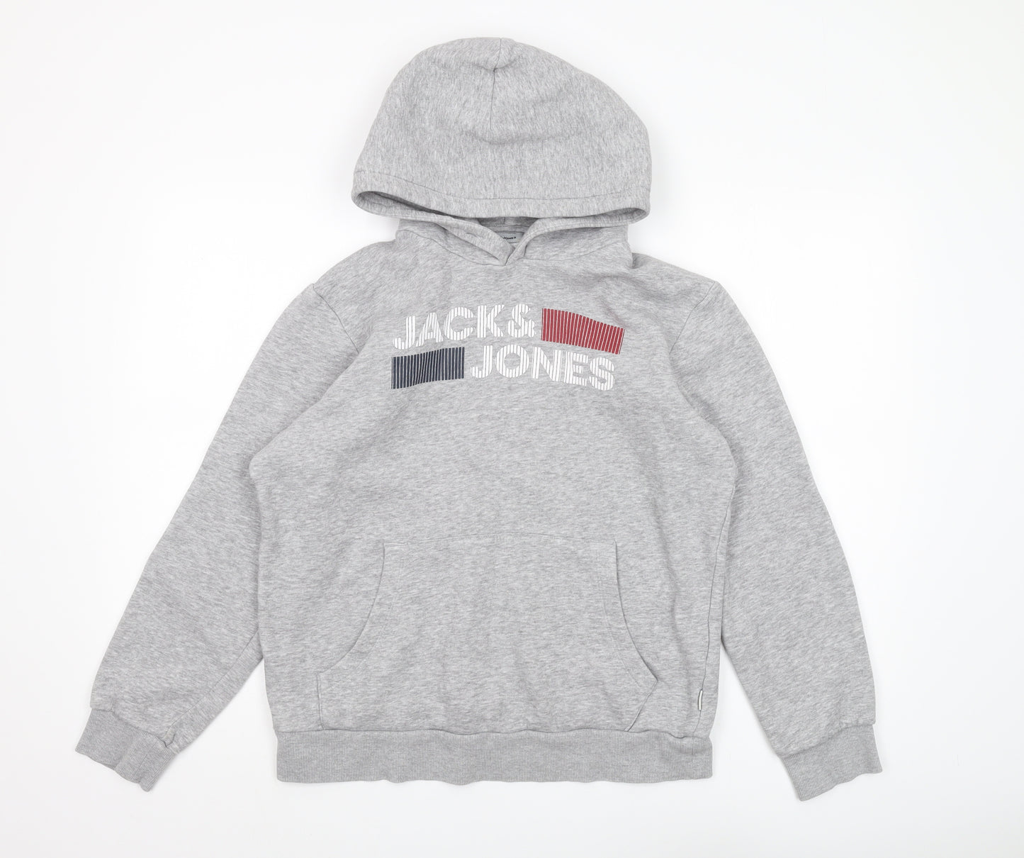 Jack & Jones Men's Grey Pullover Hoodie M