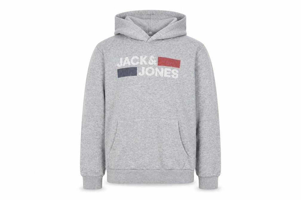 Jack & Jones Men's Grey Pullover Hoodie M