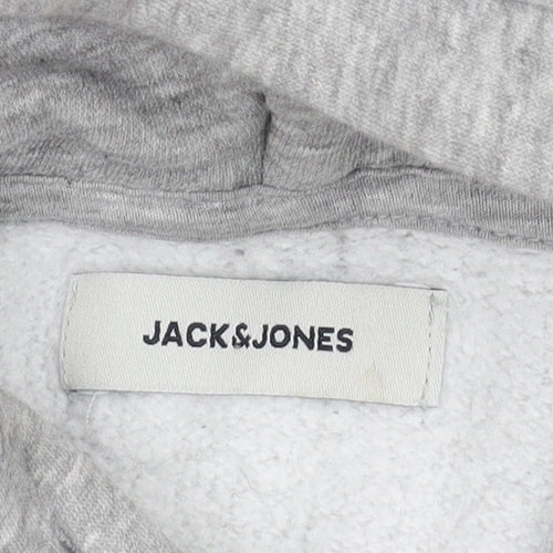 Jack & Jones Men's Grey Pullover Hoodie M