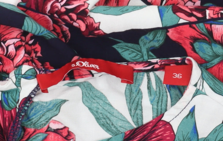 s.Oliver Women's Multicoloured Floral Blouse Size 8