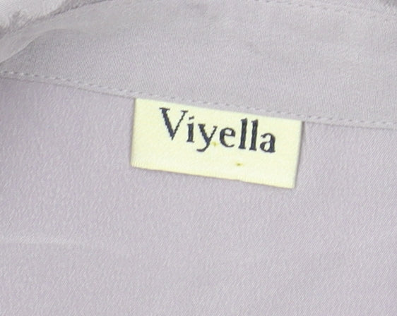 Viyella Women's Purple Silk Sleeveless Blouse Size 16