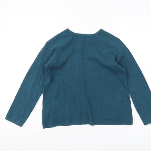 Massimo Dutti Girls Blue Pullover Blouse, Age 9-10, Classic