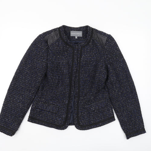 Laura Ashley Women's Blue Tweed Jacket Size 10