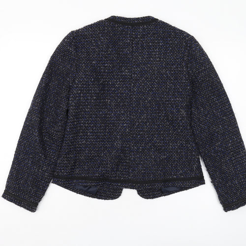 Laura Ashley Women's Blue Tweed Jacket Size 10